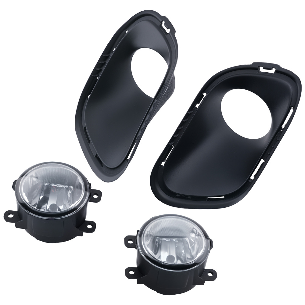Fog Light+Light Cover compatible for Jeep Cherokee 2014-2018 68203220AA 68203221AA w/ Bulbs