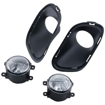 Fog Light+Light Cover compatible for Jeep Cherokee 2014-2018 68203220AA 68203221AA w/ Bulbs