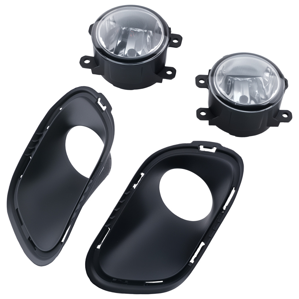 Fog Light+Light Cover compatible for Jeep Cherokee 2014-2018 68203220AA 68203221AA w/ Bulbs