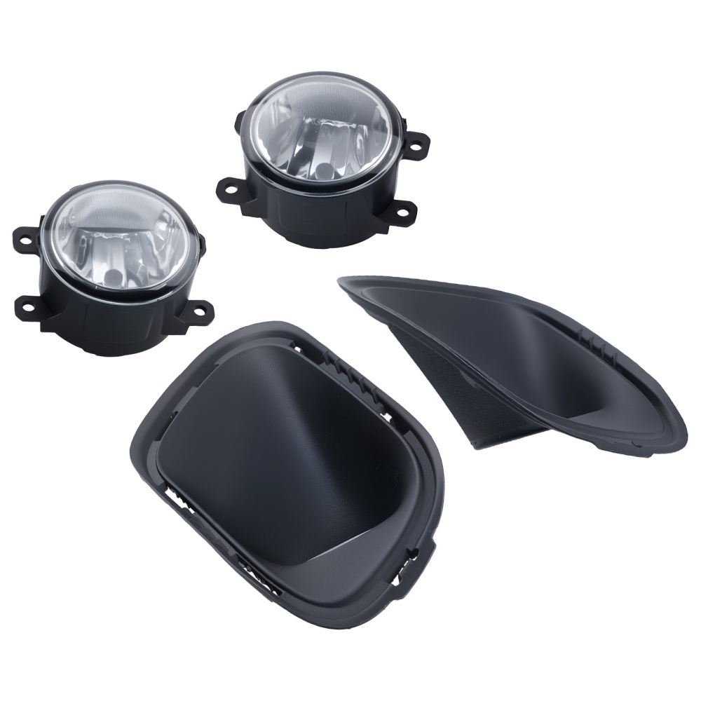 Fog Light+Light Cover compatible for Jeep Cherokee 2014-2018 68203220AA 68203221AA w/ Bulbs