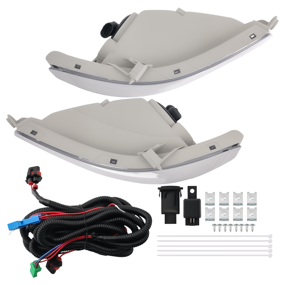 Clear Lens Pair Fog Light Fog lamps w/WiringBulbs compatible for Toyota Camry 2005 2006