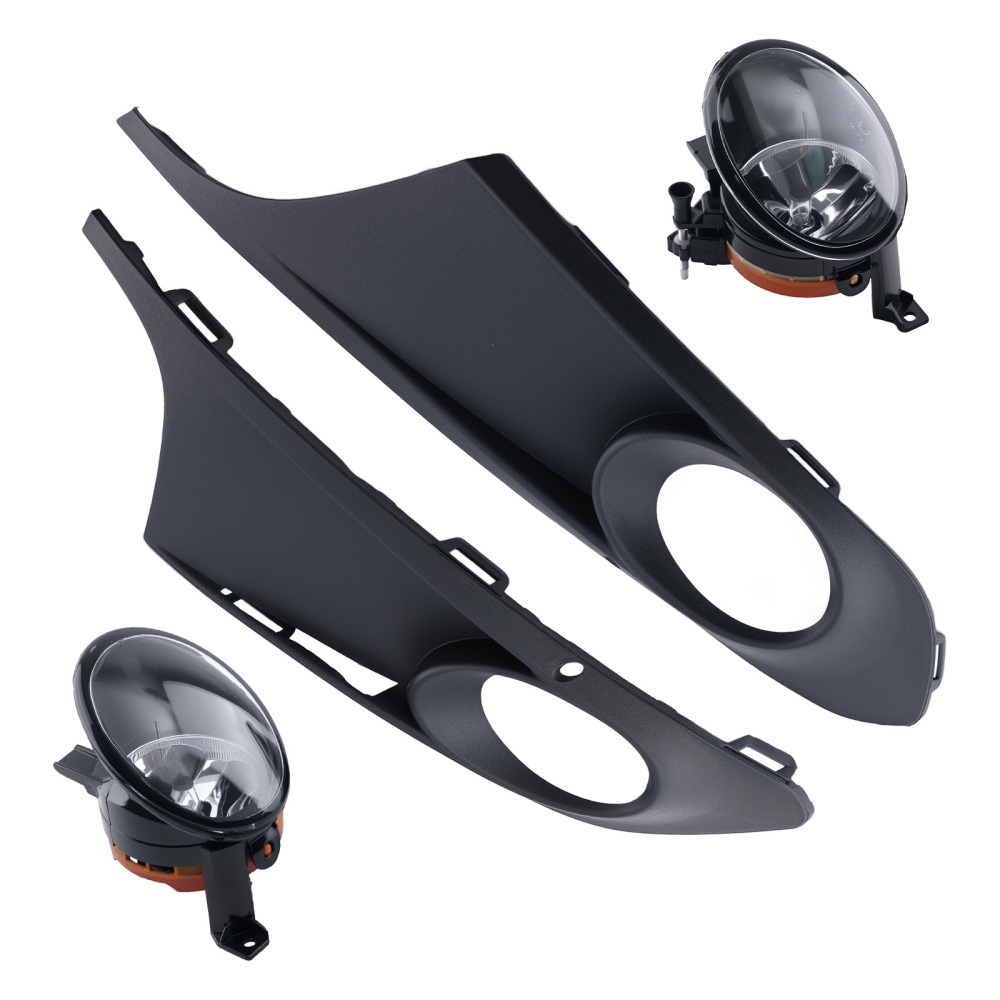 4PCS Front Fog Light Bumper Lamp Cover Bezel compatible for VW Jetta 2011-2014 5K0941699B