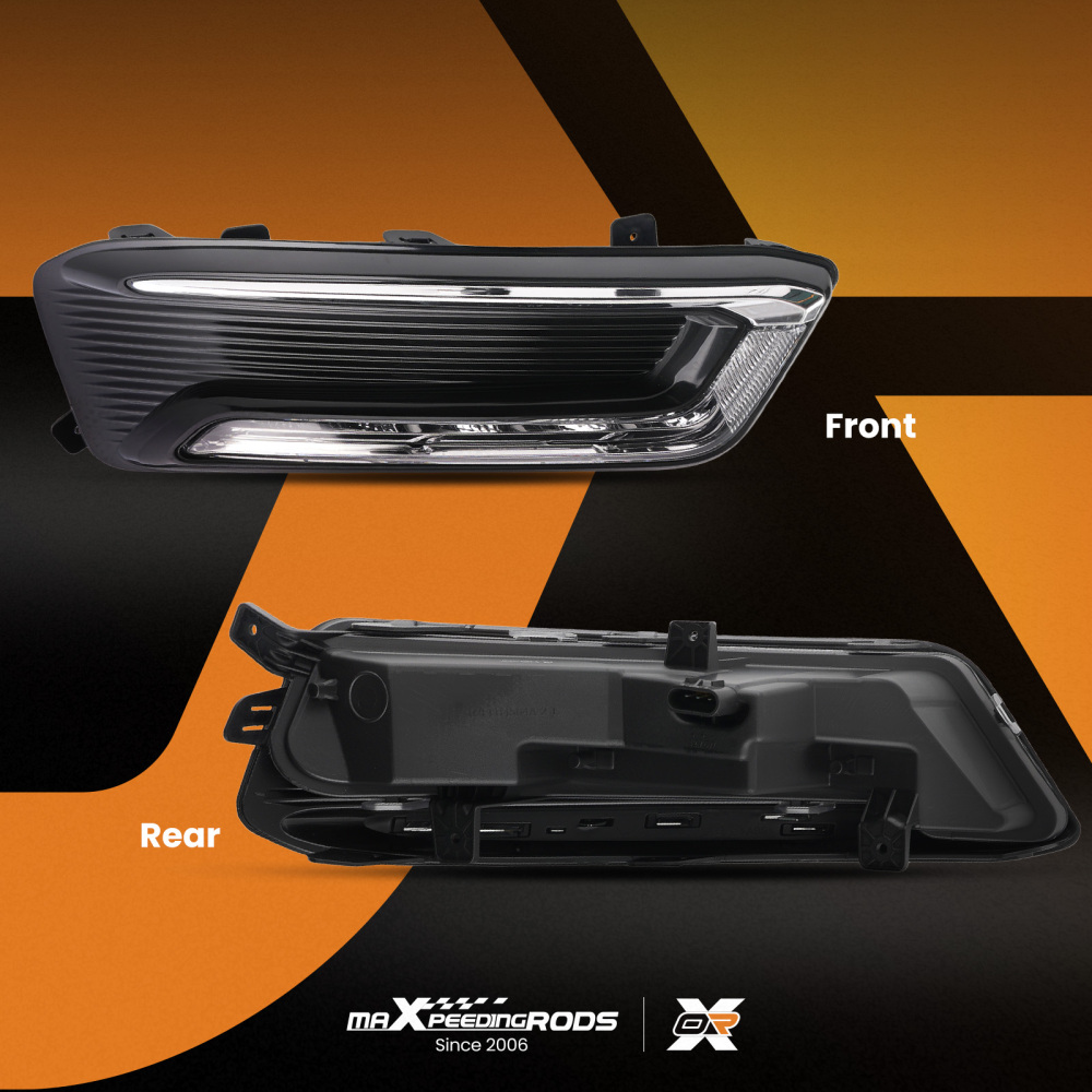 Pair Clear LED Fog Light +Wiring+Switch Kit compatible for Chevrolet Impala 2014-2020
