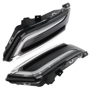 Pair Clear LED Fog Light +Wiring+Switch Kit compatible for Chevrolet Impala 2014-2020