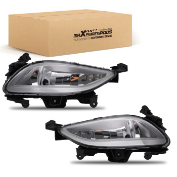 Pair Fog Lights Front Bumper Lamps w/ Bulb Kit compatible for Hyundai Sonata 2011 2012 2013