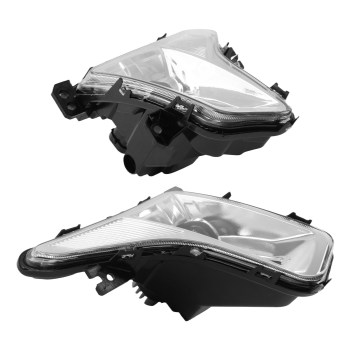 Pair Clear Lens LED Fog Lights Lamps w/Bezel compatible for Ford Fusion 2019-2020 FO2593252