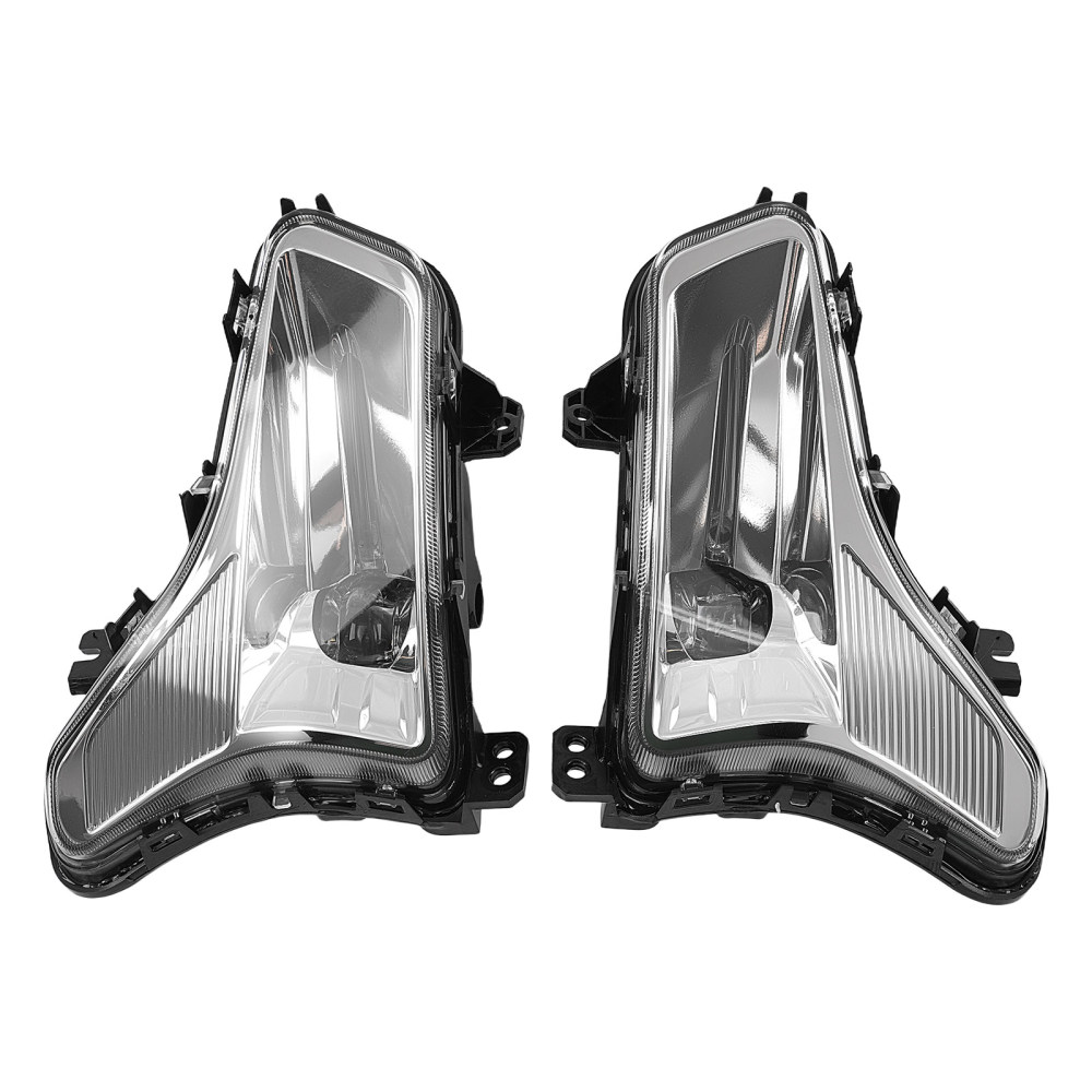 Pair Clear Lens LED Fog Lights Lamps w/Bezel compatible for Ford Fusion 2019-2020 FO2593252