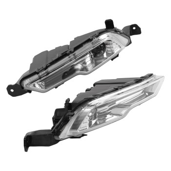Pair LED Fog Light Driving Lamps w /Bezel compatible for Ford Explorer 2018 2019 FO2592240