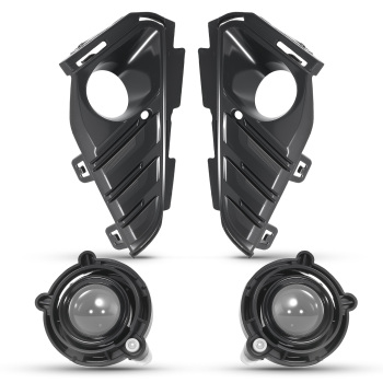 Pair Front Fog Light W/Bezel Trim compatible for GMC Terrain 2018 2019 2020 2021 23196308