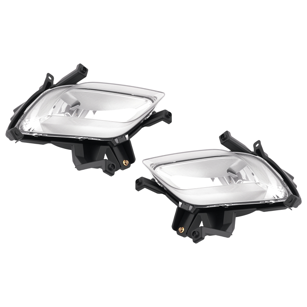 Pair Front Bumper Fog LightsBezels Trim Fog W/Bulbs compatible for Kia Forte 2014-2016