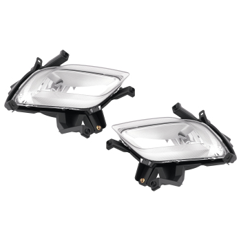 Pair Front Bumper Fog LightsBezels Trim Fog W/Bulbs compatible for Kia Forte 2014-2016