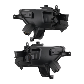 Pair Front Bumper Fog LightsBezels Trim Fog W/Bulbs compatible for Kia Forte 2014-2016