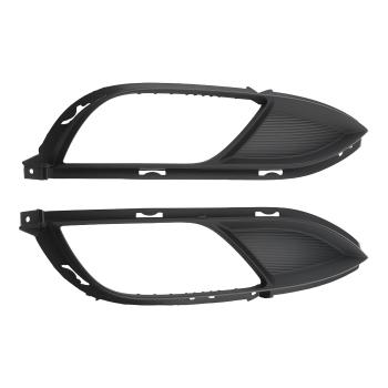 Pair Front Bumper Fog LightsBezels Trim Fog W/Bulbs compatible for Kia Forte 2014-2016