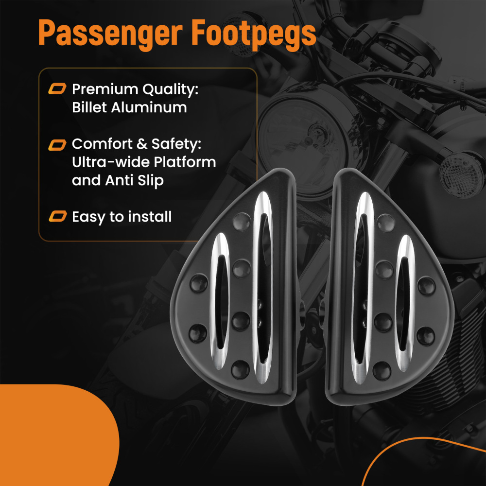 CNC Cut Male Mount Foot Pegs Rear Footrest Pedalfor compatible for Harley Touring