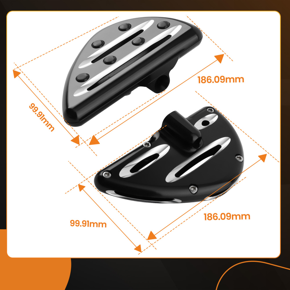 CNC Cut Male Mount Foot Pegs Rear Footrest Pedalfor compatible for Harley Touring