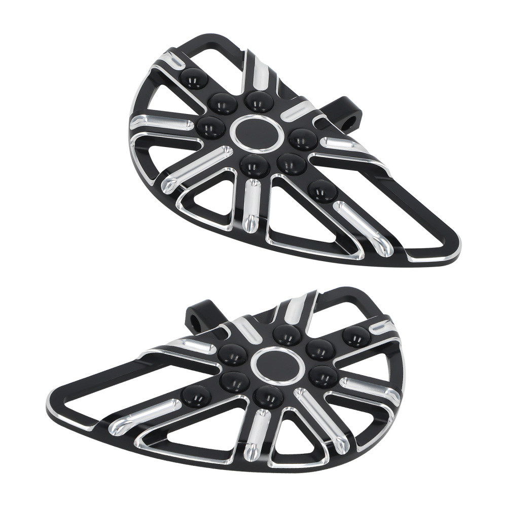 Black Floorboard Foot Pegs Male Mount Footboard compatible for harley Touring Electra Glide