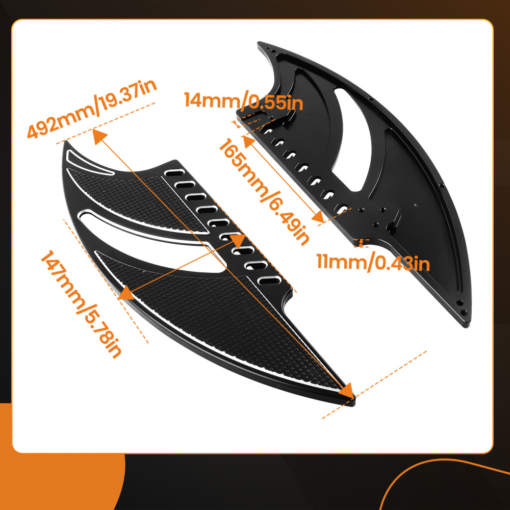 Black CNC Driver Floorboards Foot Pegs For SoftailTouring Road Dyna