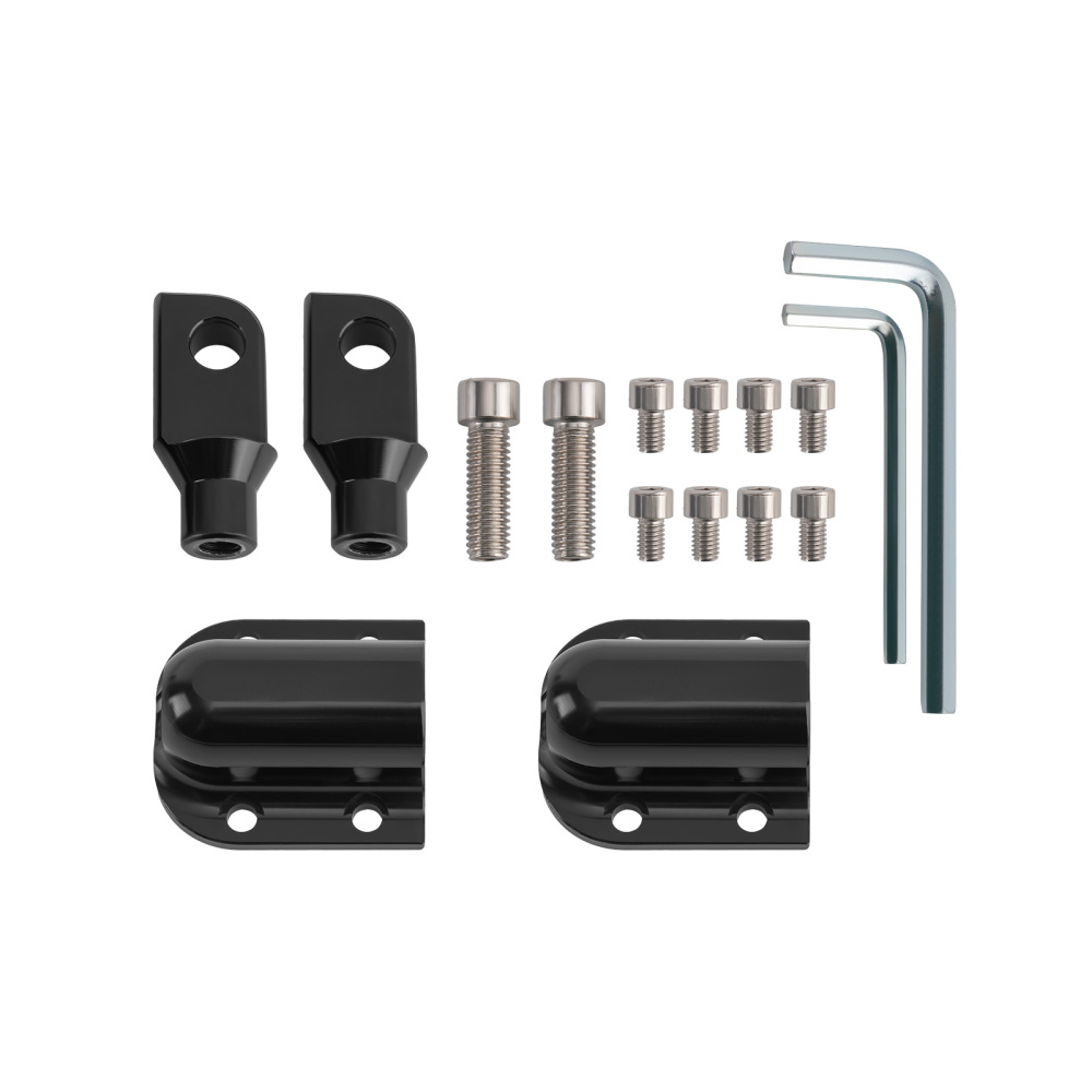 Motorcycle Floorboards Rear Passenger Foot Pegs Pedals + Brackets Mounting Kit