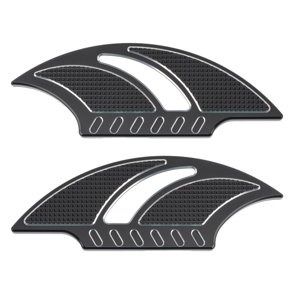 Motorcycle Floorboards Rear Passenger Foot Pegs Pedals + Brackets Mounting Kit