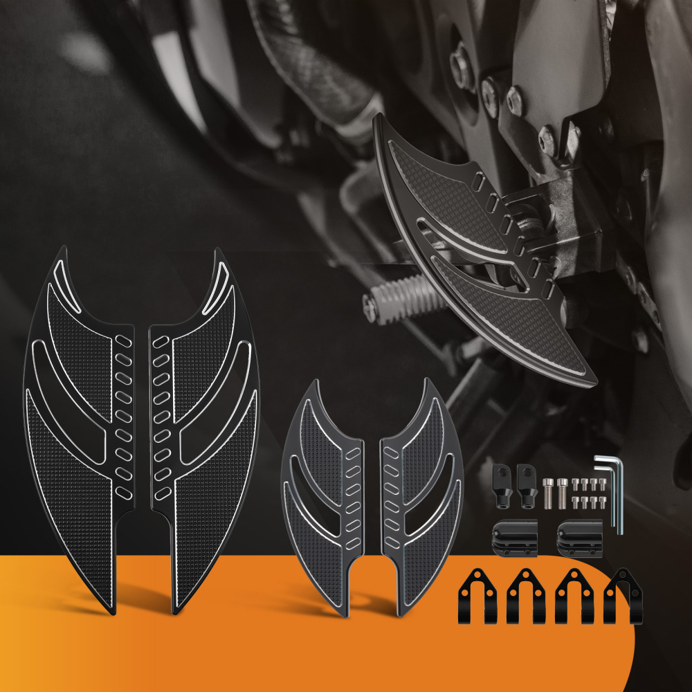 2pair Motorcycle PassengerDriver Foot Pegs compatible for Harley Dyna Low Rider FXDL