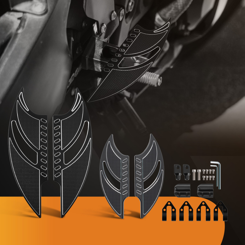 2pair Motorcycle PassengerDriver Foot Pegs compatible for Harley Dyna Low Rider FXDL