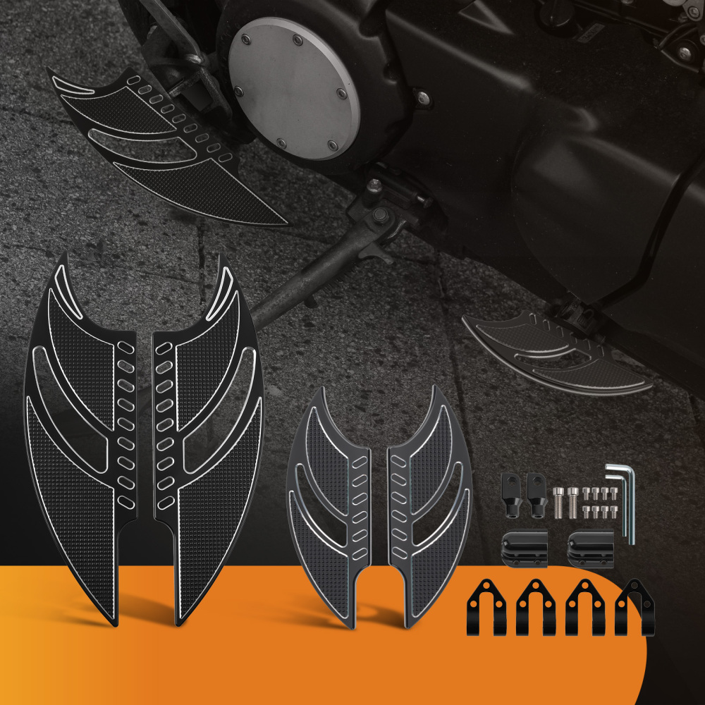 2pair Motorcycle PassengerDriver Foot Pegs compatible for Harley Dyna Low Rider FXDL