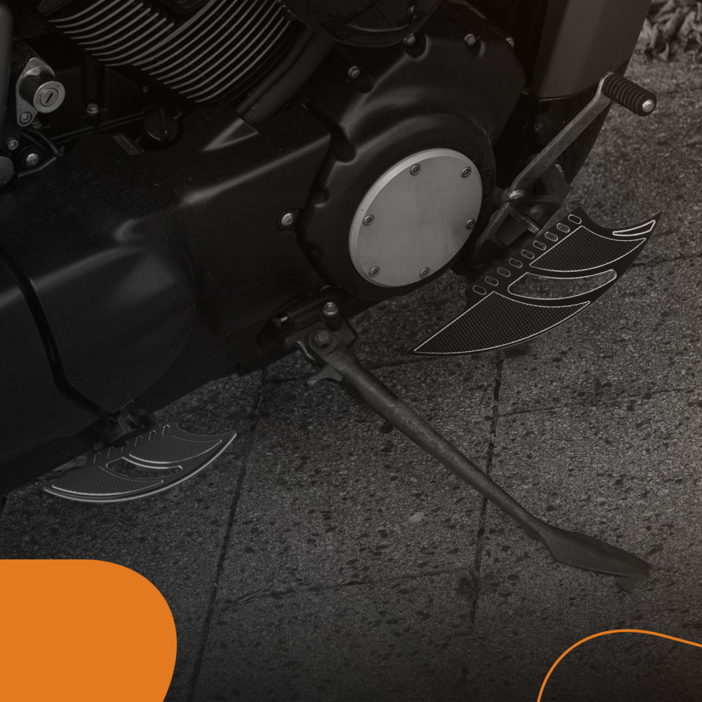 2pair Motorcycle PassengerDriver Foot Pegs compatible for Harley Dyna Low Rider FXDL