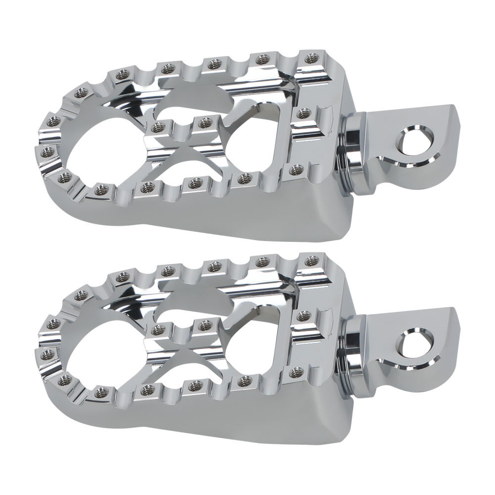 Wide Foot Pegs MX Style CNC Aluminum compatible for Harley Dyna compatible for Sportster Touring Road King
