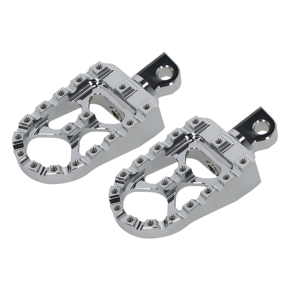 Wide Foot Pegs MX Style CNC Aluminum compatible for Harley Dyna compatible for Sportster Touring Road King