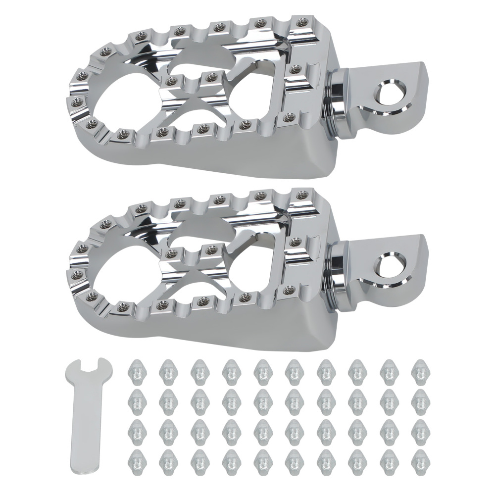 Wide Foot Pegs MX Style CNC Aluminum compatible for Harley Dyna compatible for Sportster Touring Road King
