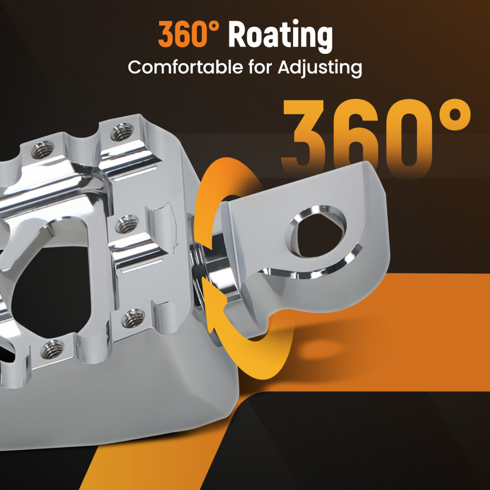 Wide Foot Pegs MX Style CNC Aluminum compatible for Harley Dyna compatible for Sportster Touring Road King