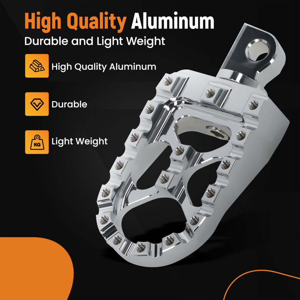 Wide Foot Pegs MX Style CNC Aluminum compatible for Harley Dyna compatible for Sportster Touring Road King