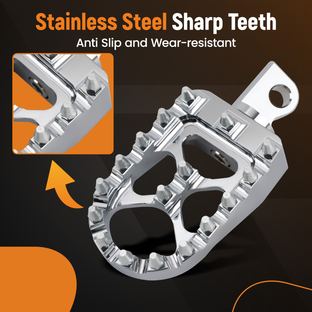 Wide Foot Pegs MX Style CNC Aluminum compatible for Harley Dyna compatible for Sportster Touring Road King