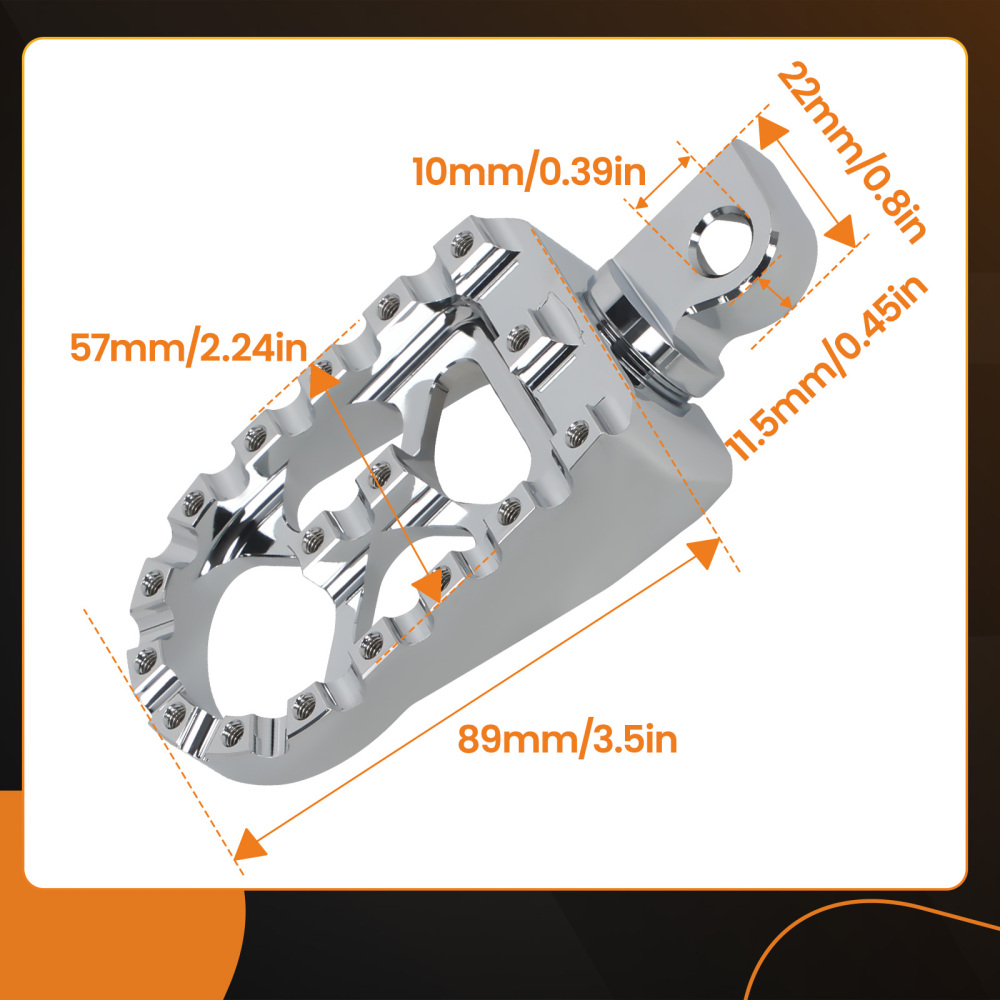 Wide Foot Pegs MX Style CNC Aluminum compatible for Harley Dyna compatible for Sportster Touring Road King