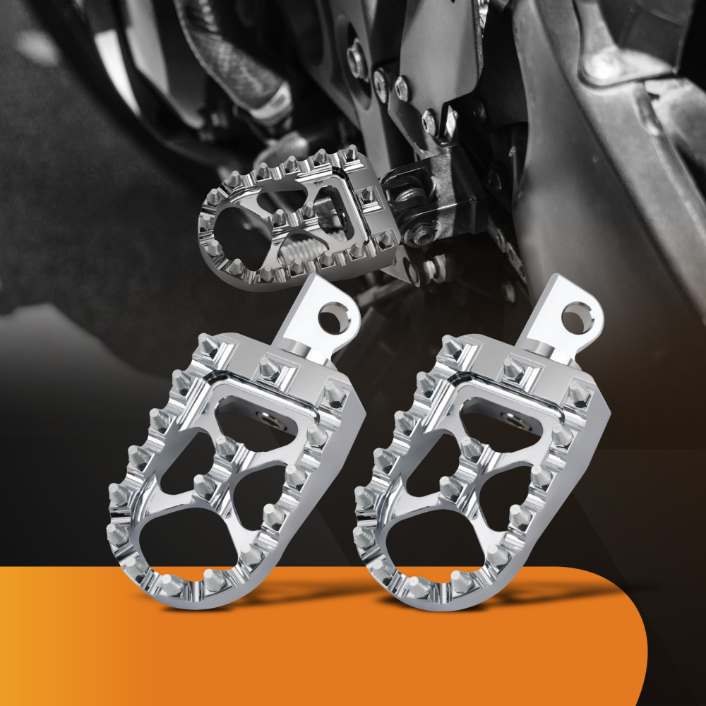 Wide Foot Pegs MX Style CNC Aluminum compatible for Harley Dyna compatible for Sportster Touring Road King