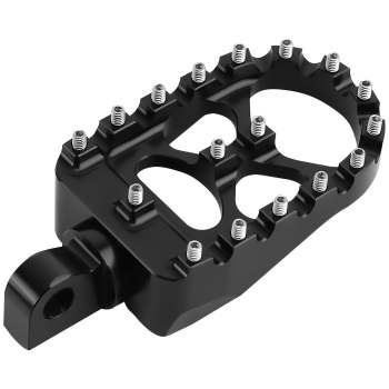 Black CNC Wide Fat MX Style Foot Pegs Footrests Footpegs Foot Rests compatible for Harley