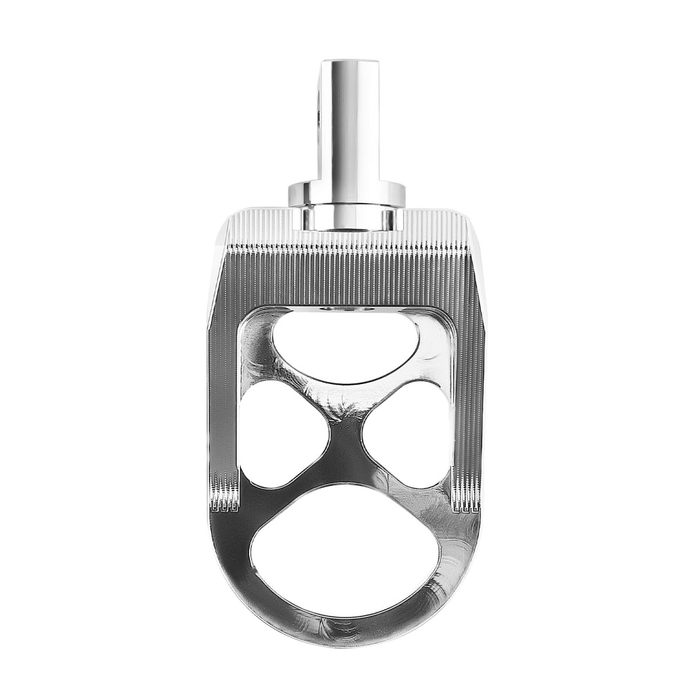 Chrome Wide Fat Foot Pegs MX Footpeg compatible for Harley Dyna compatible for Sportster Fatboy