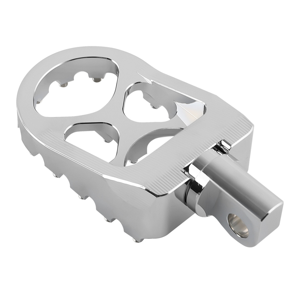 Chrome Wide Fat Foot Pegs MX Footpeg compatible for Harley Dyna compatible for Sportster Fatboy