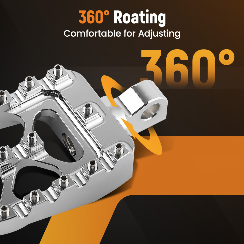 Chrome Wide Fat Foot Pegs MX Footpeg compatible for Harley Dyna compatible for Sportster Fatboy