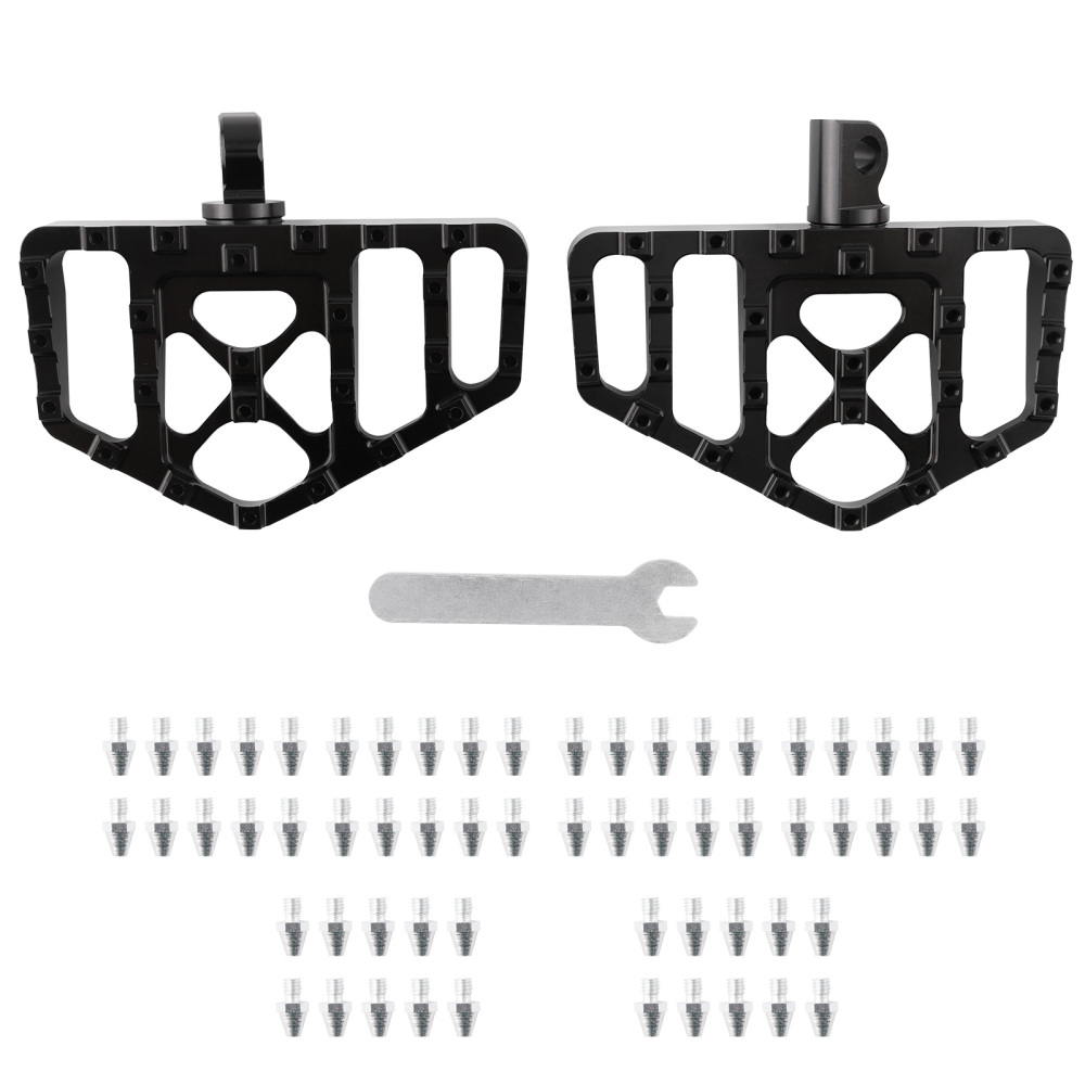 New Black MX Style Wide Fat Foot Pegs Floorboard compatible for Harley Dyna Touring