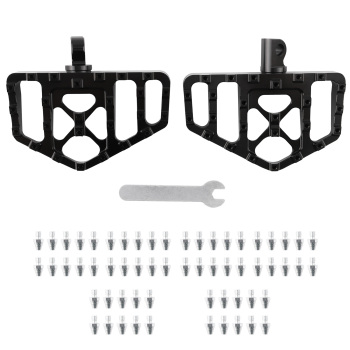 New Black MX Style Wide Fat Foot Pegs Floorboard compatible for Harley Dyna Touring