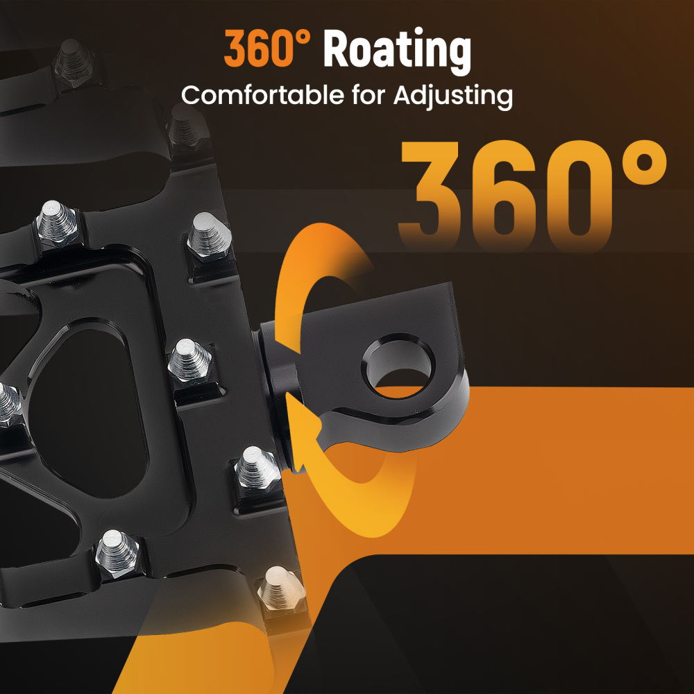 New Black MX Style Wide Fat Foot Pegs Floorboard compatible for Harley Dyna Touring