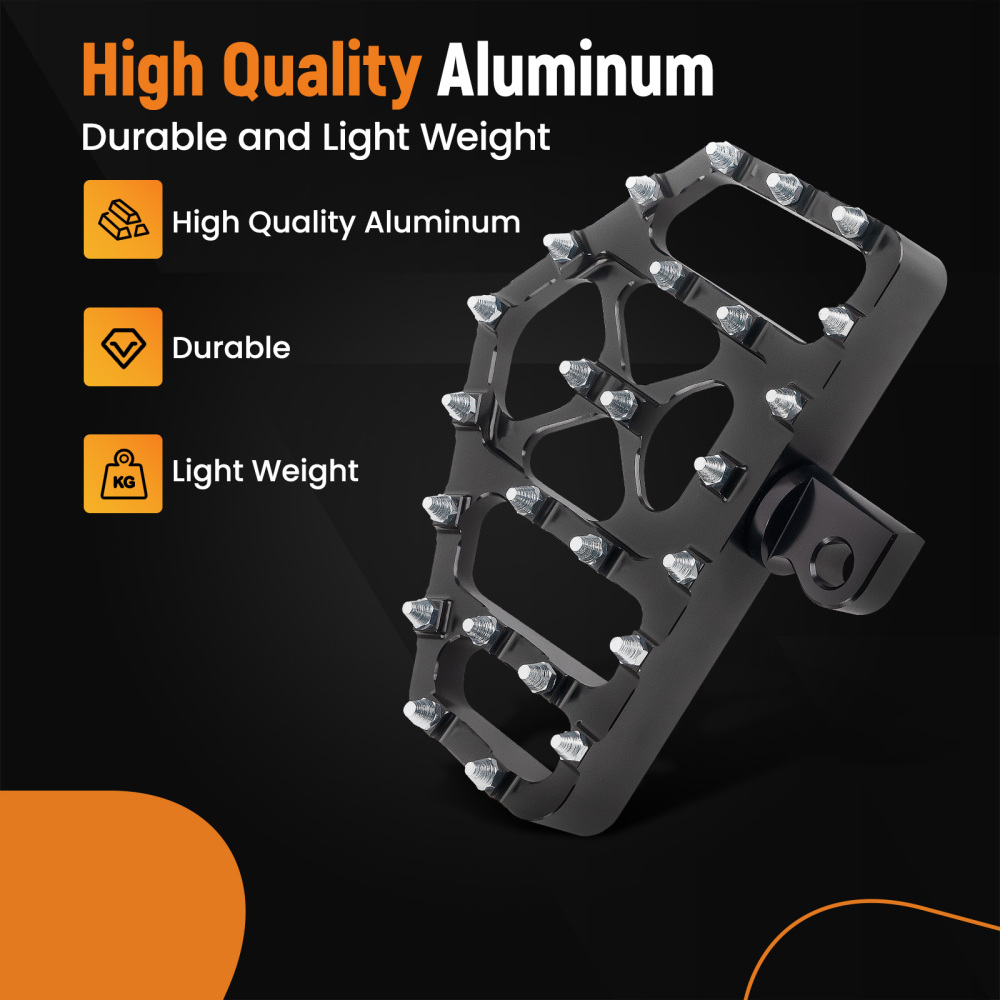 New Black MX Style Wide Fat Foot Pegs Floorboard compatible for Harley Dyna Touring