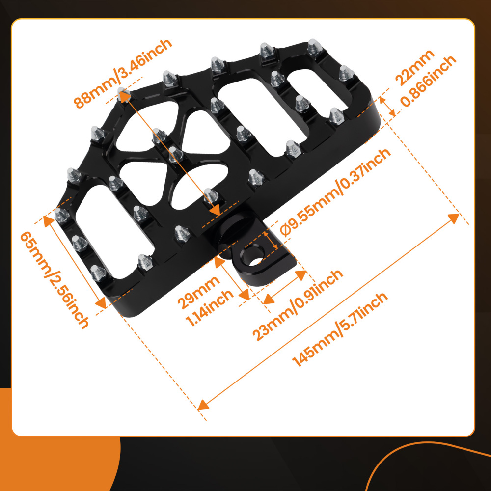 New Black MX Style Wide Fat Foot Pegs Floorboard compatible for Harley Dyna Touring