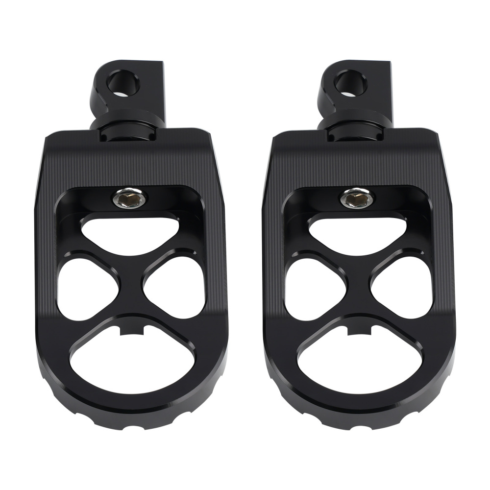 CNC Wide Foot Pegs 360° Roating MX Chopper Bobber Style compatible for harley Dyna
