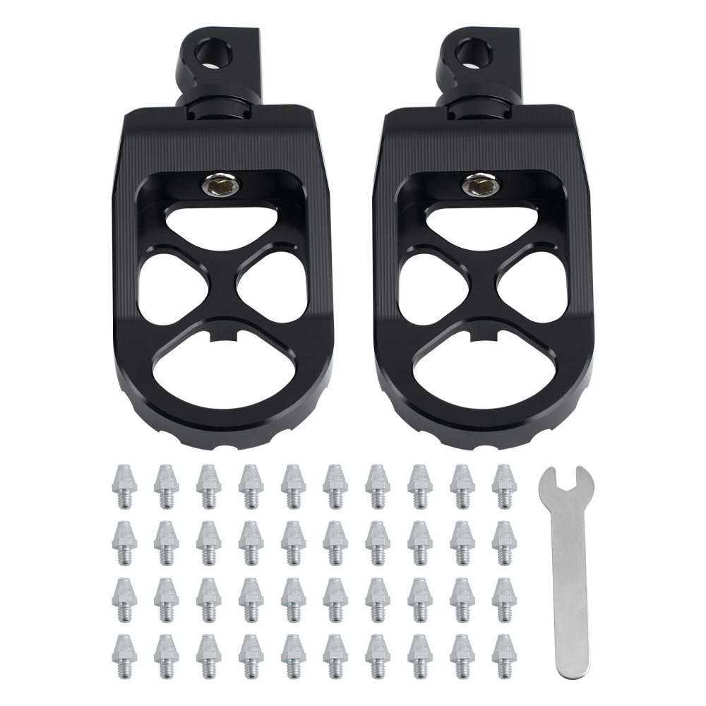 CNC Wide Foot Pegs 360° Roating MX Chopper Bobber Style compatible for harley Dyna