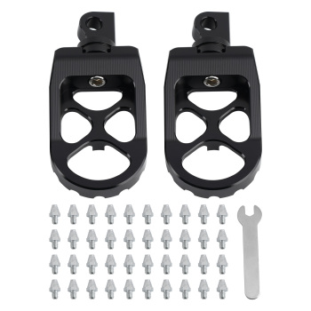 CNC Wide Foot Pegs 360° Roating MX Chopper Bobber Style compatible for harley Dyna