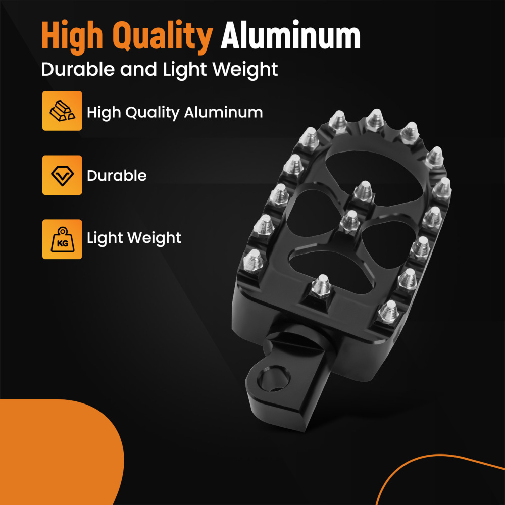 CNC Wide Foot Pegs 360° Roating MX Chopper Bobber Style compatible for harley Dyna