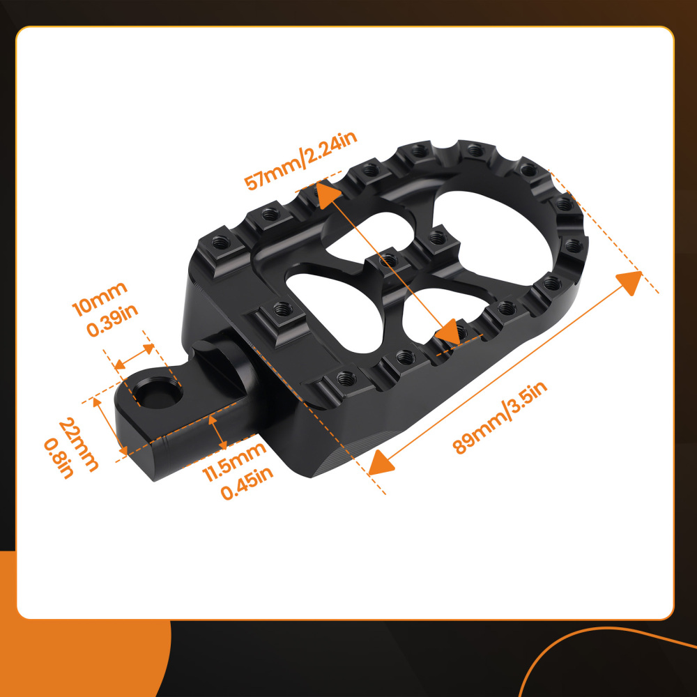 CNC Wide Foot Pegs 360° Roating MX Chopper Bobber Style compatible for harley Dyna