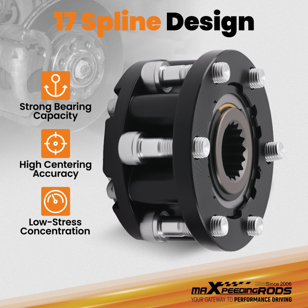 2x FREE WHEELING HUBS compatible for HOLDEN RODEO JACKAROO compatible for COLORADO ISUZU D-MAX 17 spline